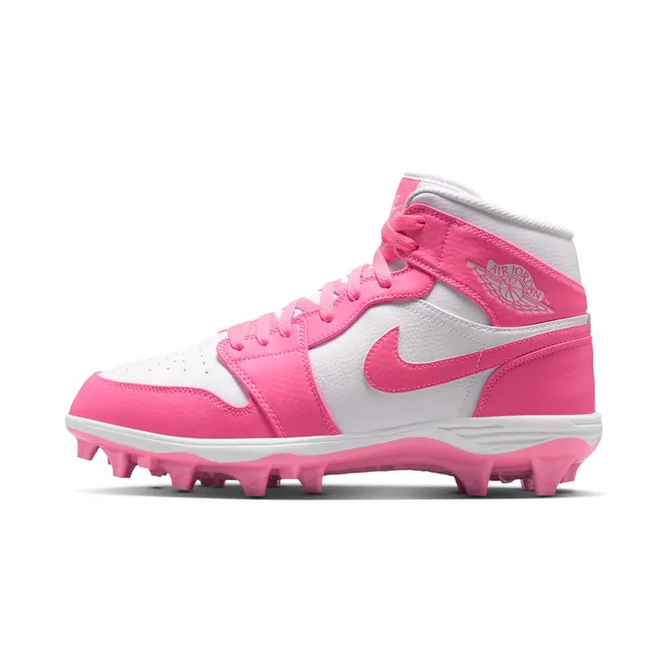 Jordan 1 Mid TD Cleat Digital Pink White (FJ6805-600)