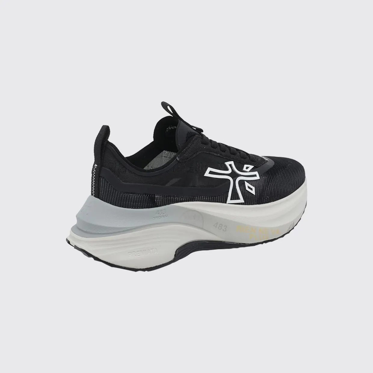Premiata Hill Nylon and Suede Sneakers Black 2 (HILL8273) (2)