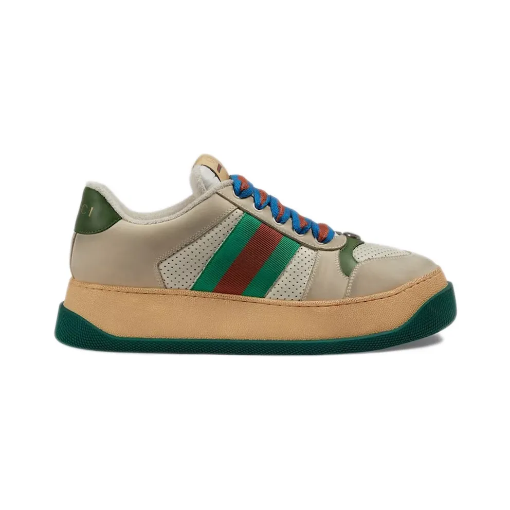 Gucci Screener Beige Green Red Web (756465 0YIA0 9547)
