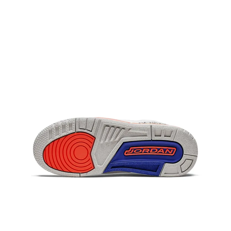 Jordan 3 Retro Knicks (GS) White/Old Royal-University Orange-Tech Grey (398614-148)