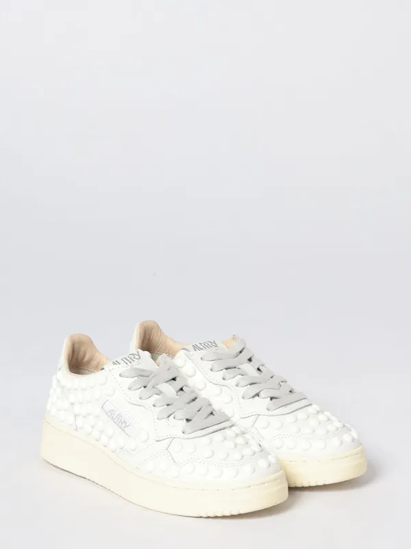 Autry Medalist Low Leather with Studs White (AULWPH01)