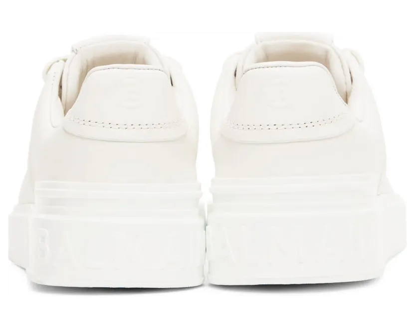 Balmain White B-Court Sneakers (YN1VI690LVTR) (2)