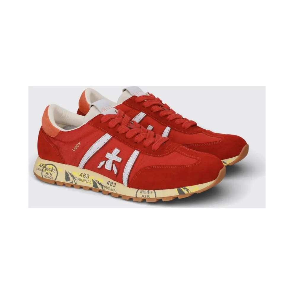 Premiata Lucy Suede and Nylon Red (LUCYD8142)