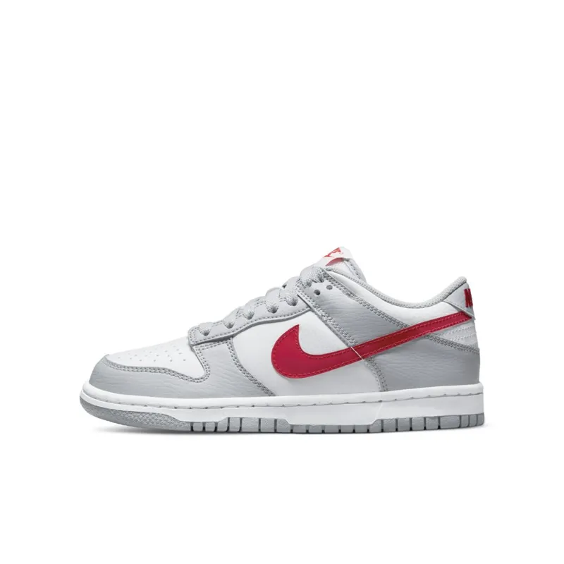 Nike Dunk Low White Grey Red (GS) (DV7149-001)