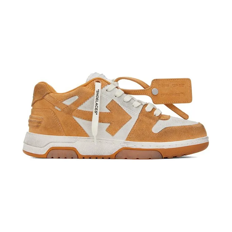 OFF-WHITE Out Of Office OOO Low Tops Vintage Suede Orange (OMIA189S23LEA0110120)