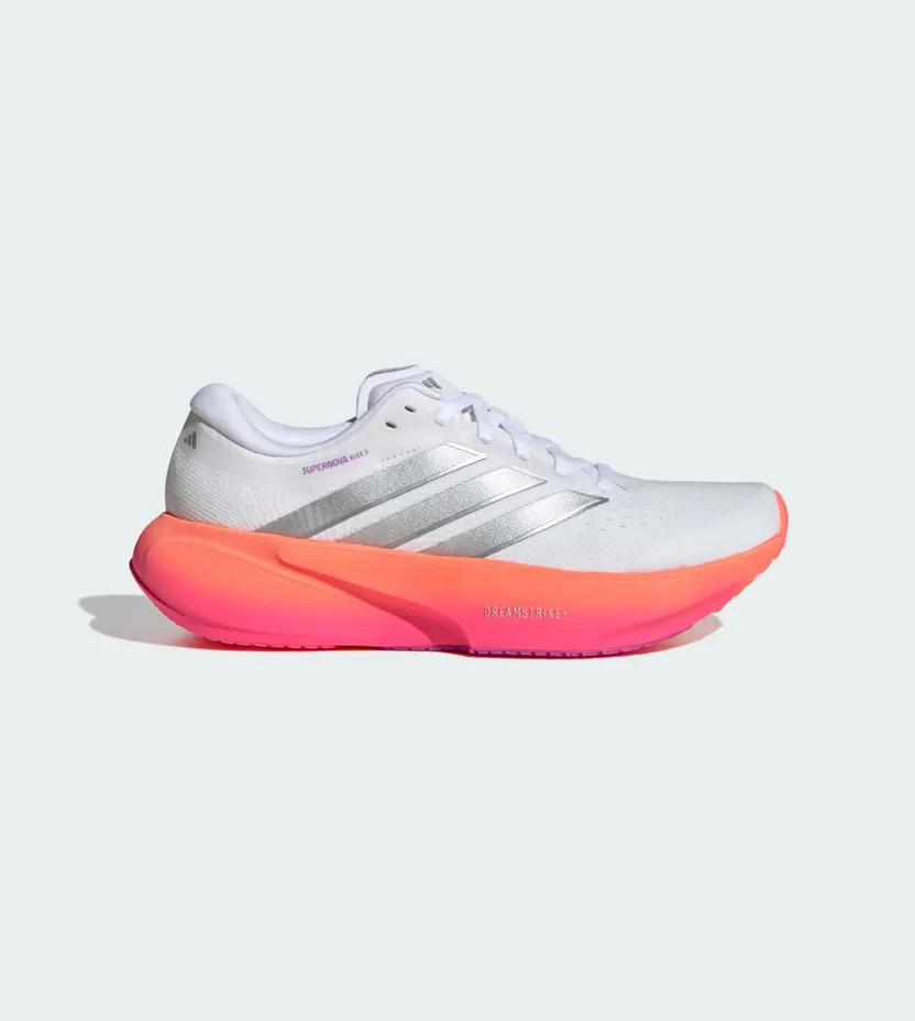 Adidas SUPERNOVA RISE 3 HARDLOOPSCHOENEN Cloud White / Silver Metallic / Lucid Pink (JR7375)