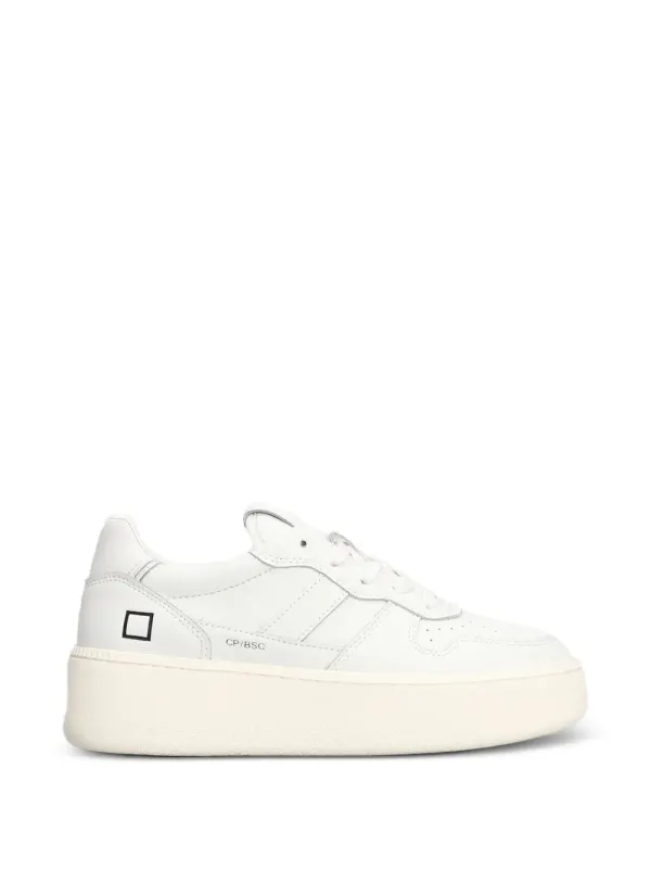 D.A.T.E. Court platform leather sneakers – Weiß (W451CPBAWH)