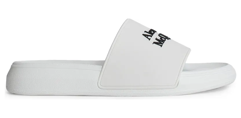 Alexander McQueen Pool Slide White Black (663564W4RF09061)