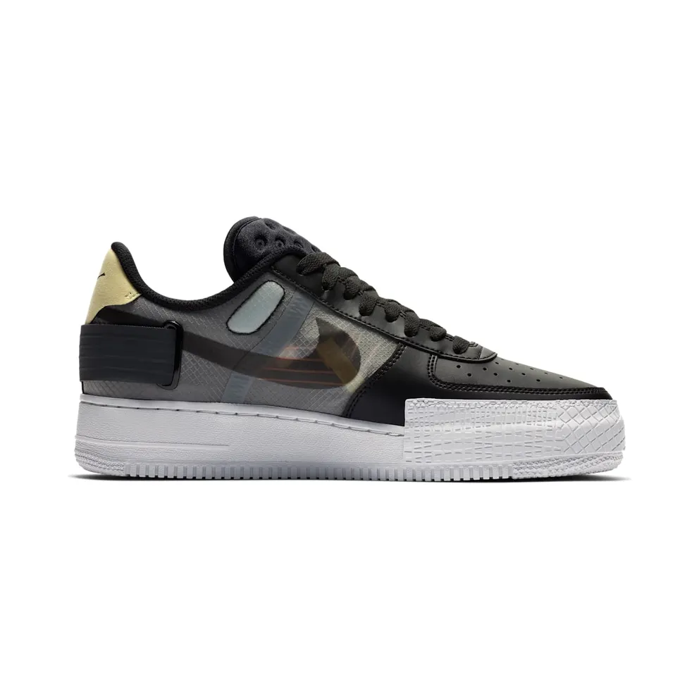 Nike Air Force 1 Type Black Black/Anthracite-Zinnia-Pink Tint-White (CI0054-001)
