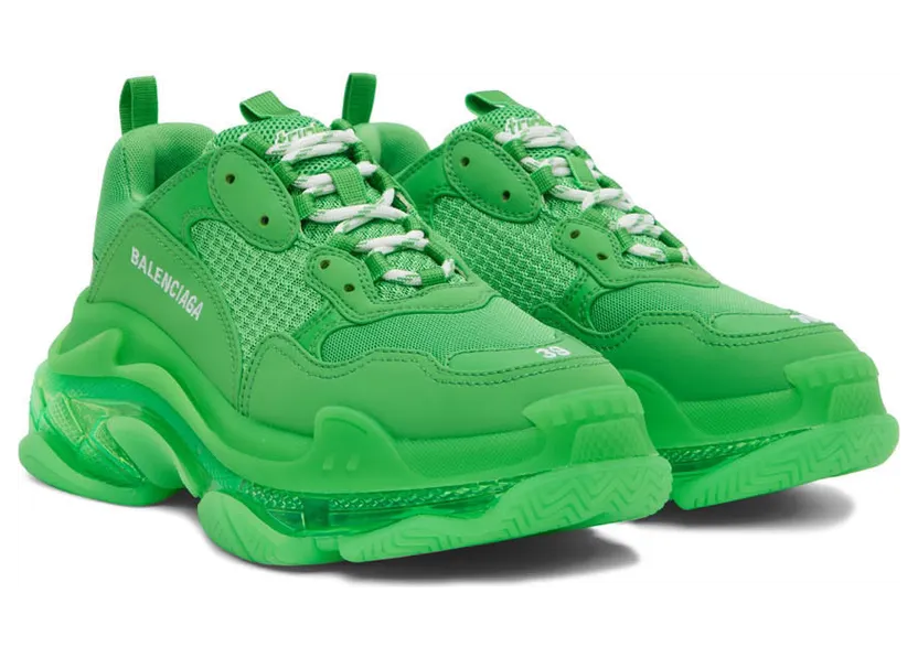 Balenciaga Green Triple S Sneakers (541624-W2GA1-3510) (4)
