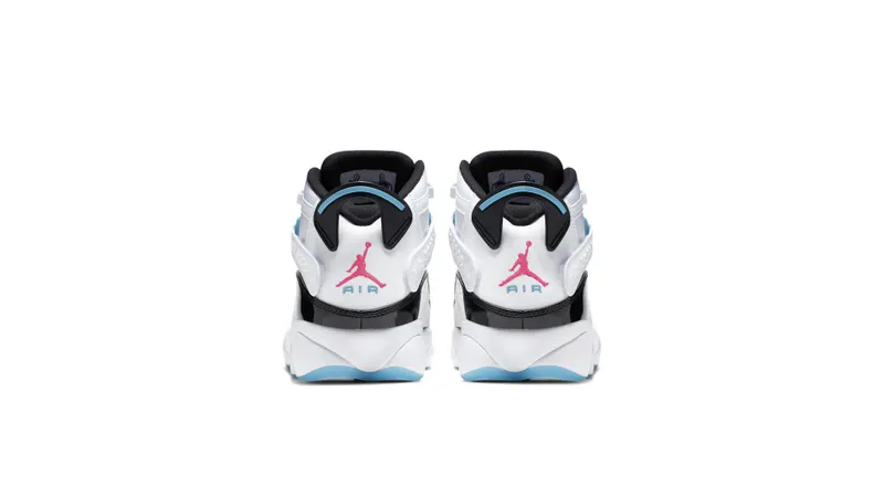 Jordan 6 Rings South Beach White/Black-Hyper Pink-Light Blue Fury-Cyber (CK0017-100)