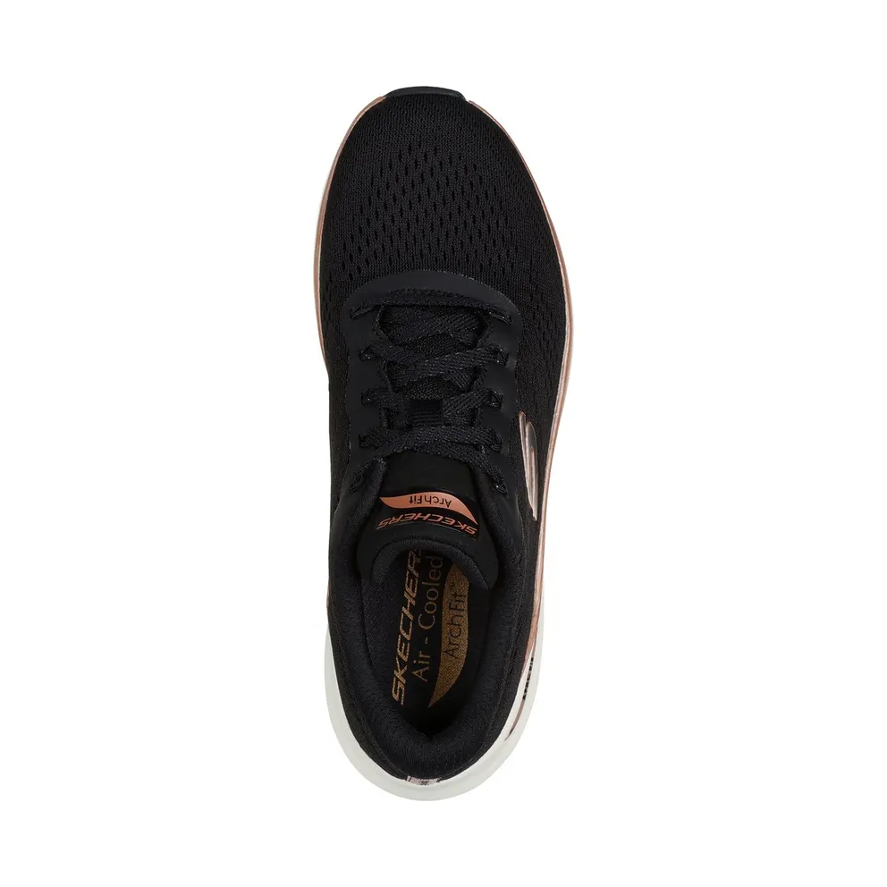 Skechers Arch Fit 2.0 – Glow The Distance Sneaker Black/Roos Gold
