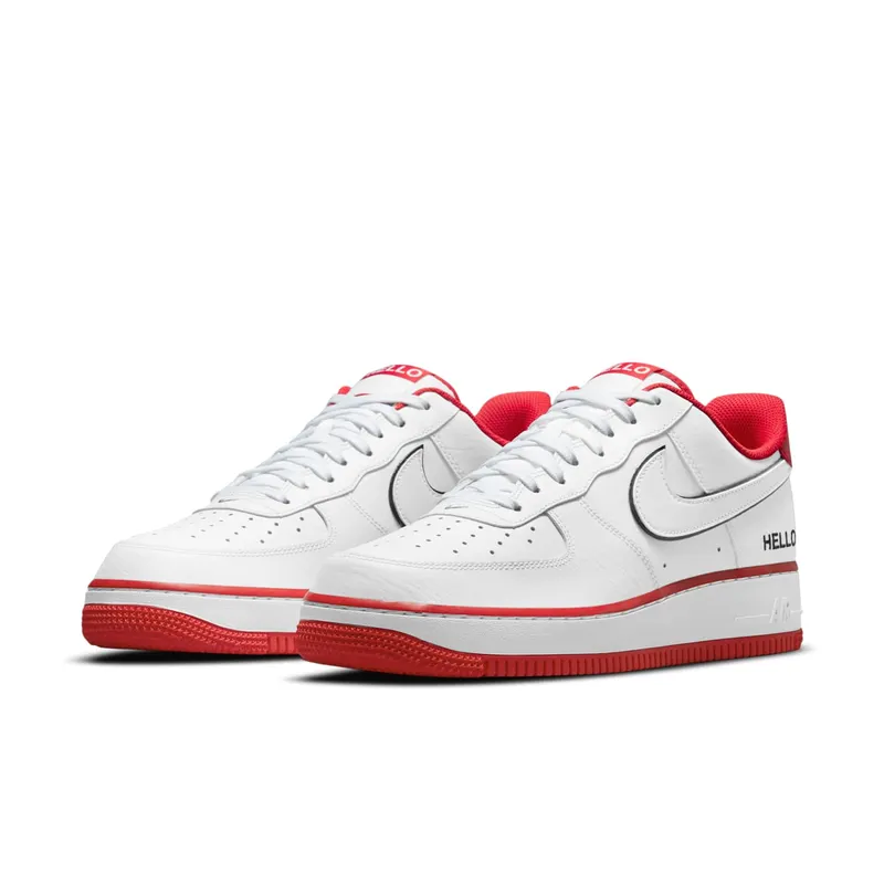 Nike Air Force 1 Low ’07 LX Hello – “White / University Red / Black / White” (CZ0327-100)
