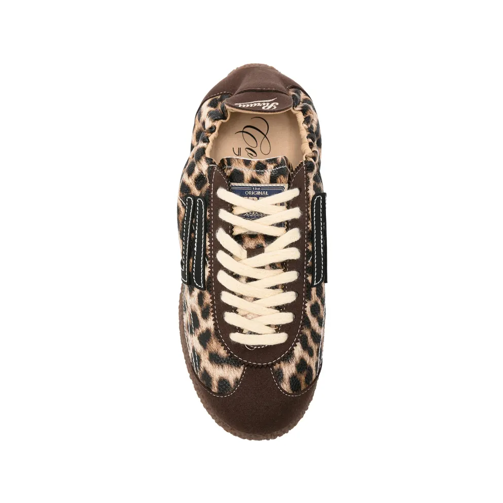 Puraai Leopard-print Lace-up “Brown/Black” (PU901C-007)