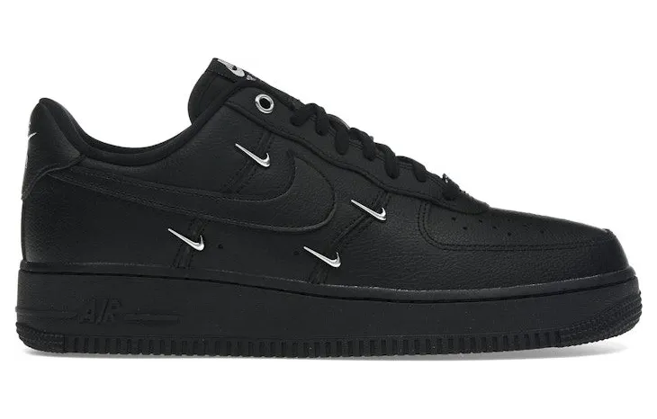 Nike Air Force 1 Low ’07 LX Black Silver Mini Swoosh (HQ1180-001)