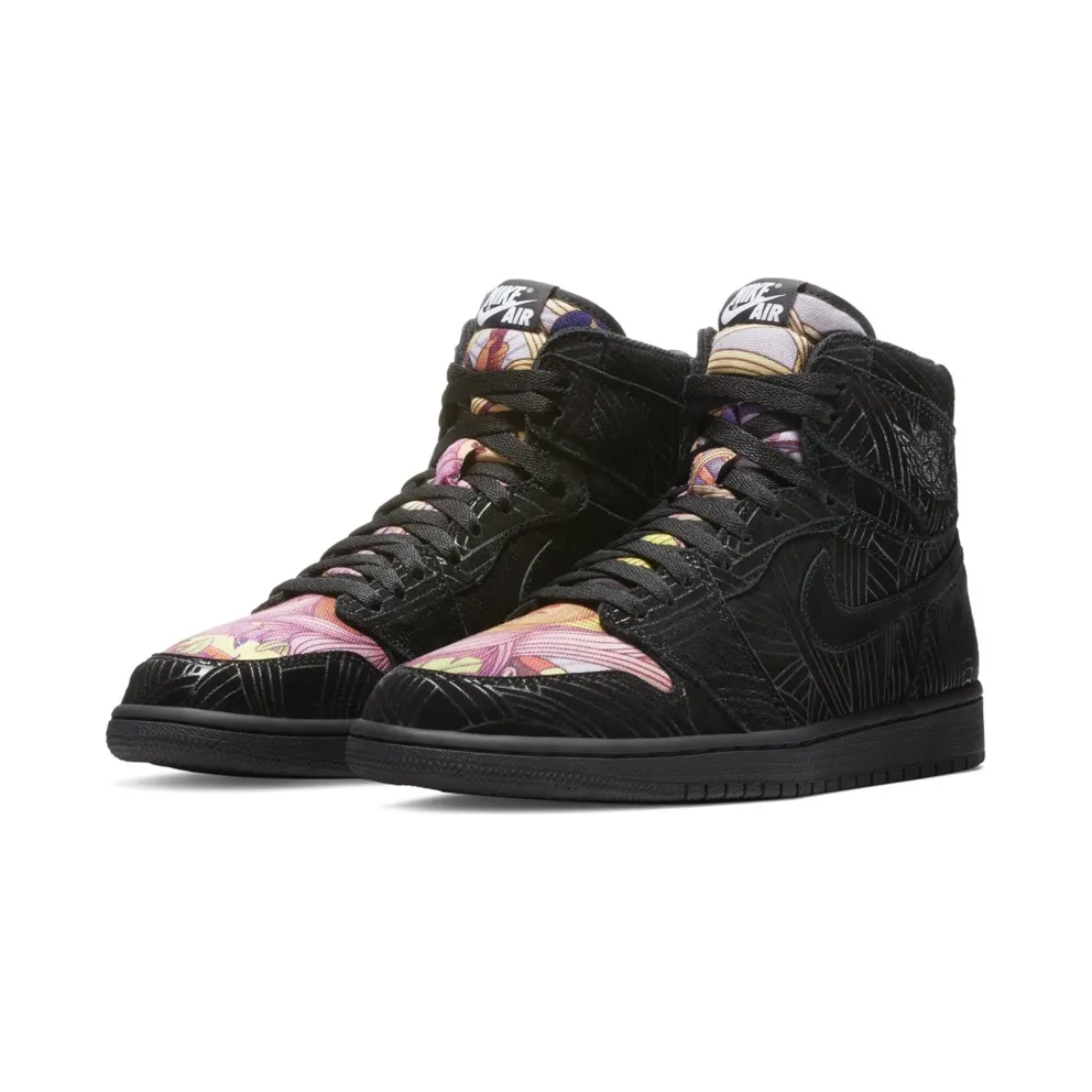 Jordan 1 Retro High Los Primeros Black/Black-Multi-Color (AH7739-001)