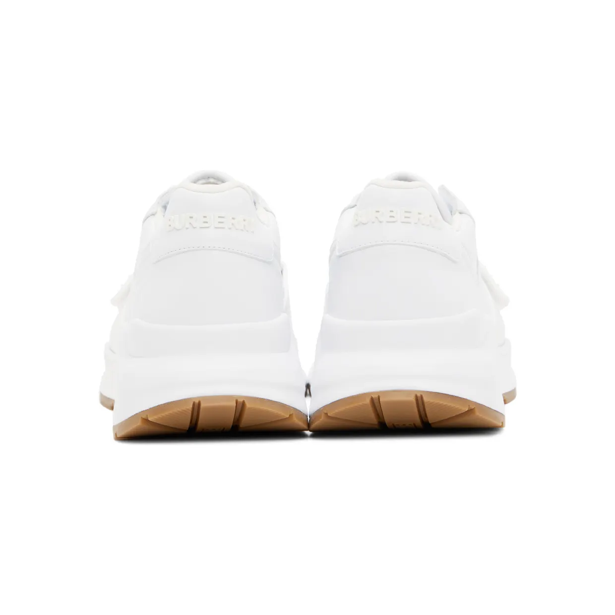 Burberry White Perforated Low-Top Sneakers (8052973) (2)