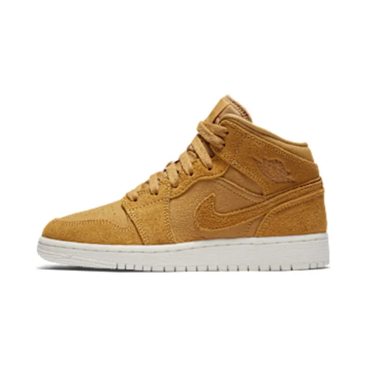 Air Jordan 1 Mid BG “Golden Harvest / Sail” (554725-725)