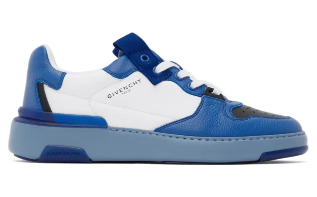Givenchy Blue Three-Toned Wing Low Sneakers (BH002KH0SP114)