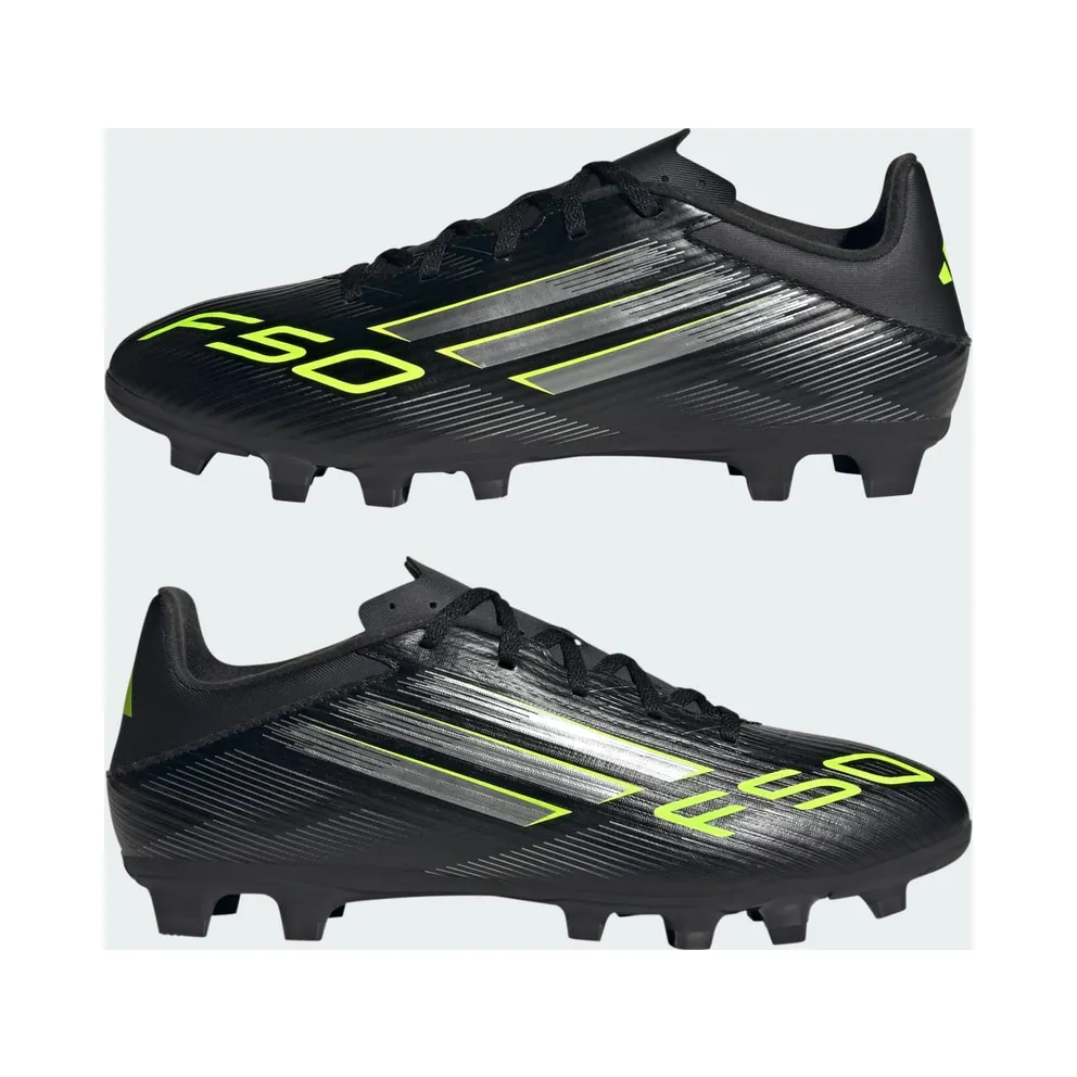 adidas F50 Club FG/MG Core Black Iron Metallic Lucid Lemon (JI0047)