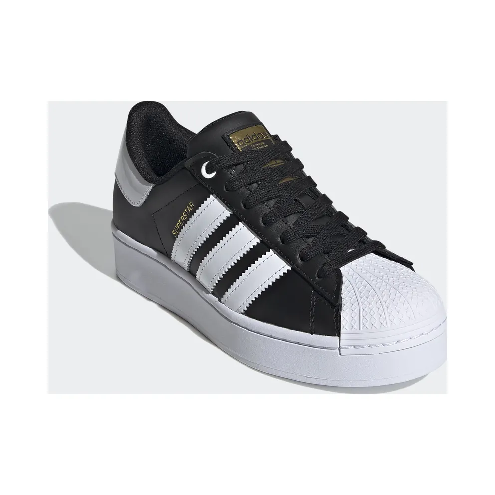 adidas Superstar Bold Black White (W) Core Black/Cloud White/Gold Metallic (FV3335)