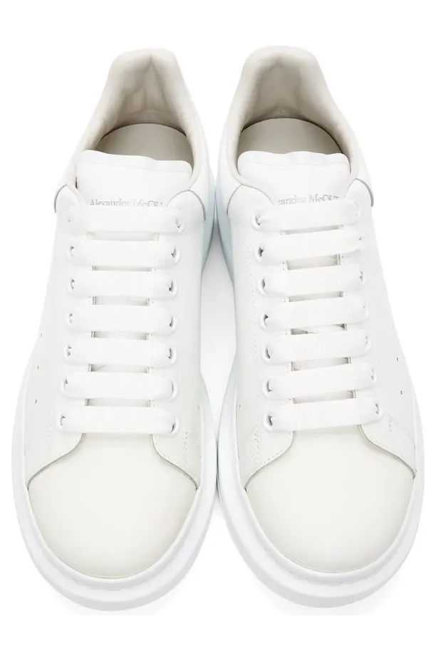 Alexander McQueen White & Blue Gradient Oversized Sneakers (645867WHZ4N) (5)