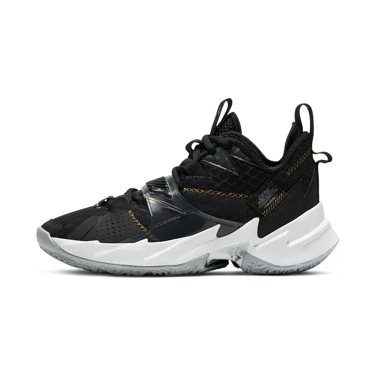 Jordan Why Not Zer0.3 GS “Black / White / Metallic Gold” (CD5804-001)