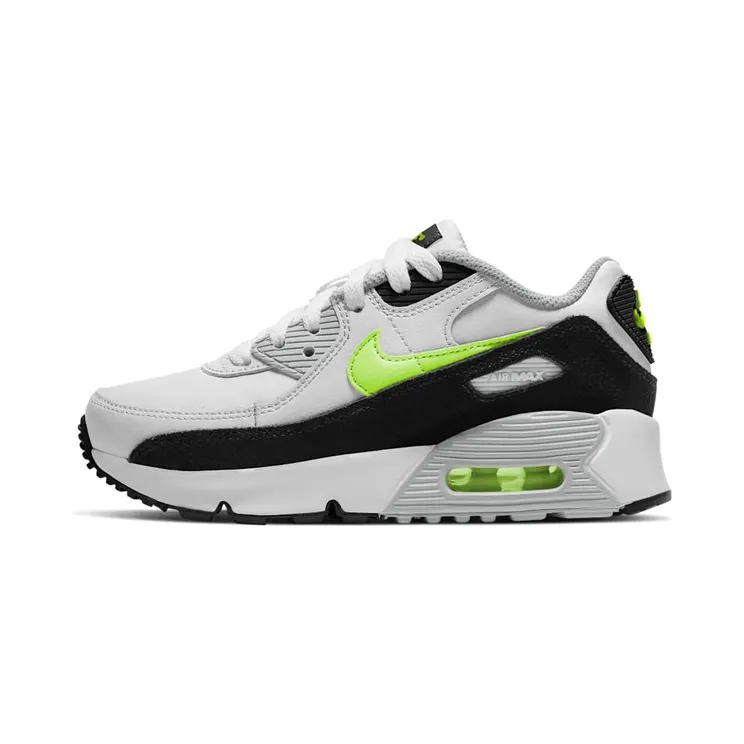 Nike Air Max 90 White Hot Lime (PS) “White / Black / Neutral Grey / Hot Lime” (CD6867-109)