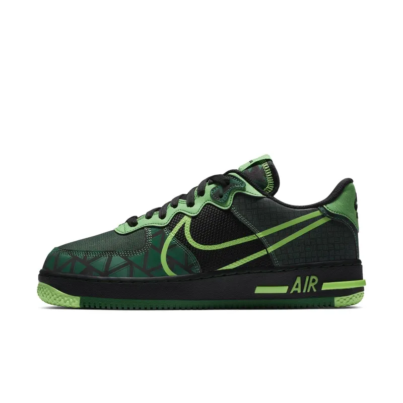 Nike Air Force 1 React Naija Black/Pine Green-Green Strike (CW3918-001)