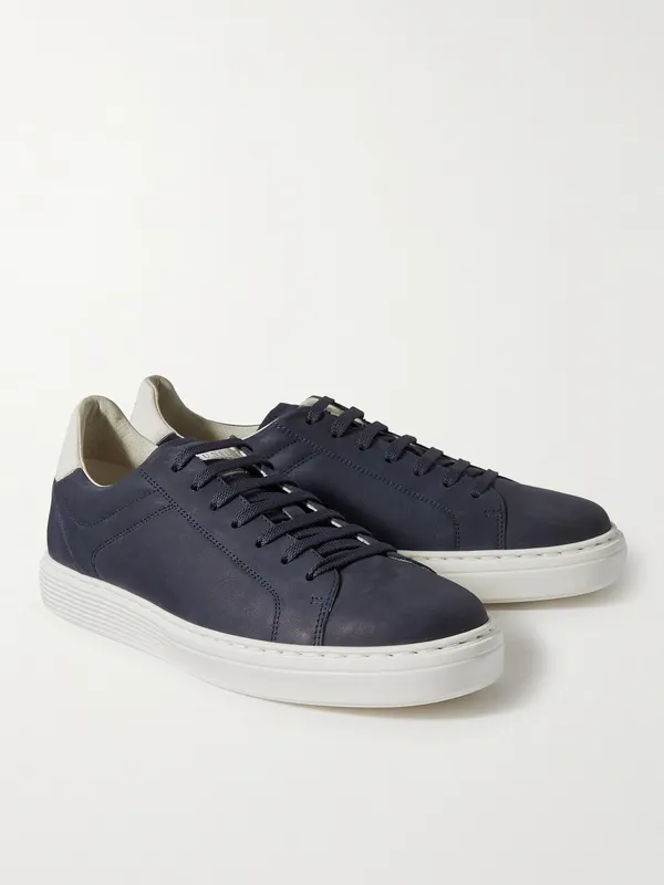 Brunello Cucinelli Nubuck Sneakers Navy (MZUDBTJ264) (3)