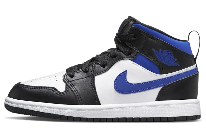 Air Jordan 1 Mid Racer Blue (PS) – “Black / Racer Blue-white” (640734-140)