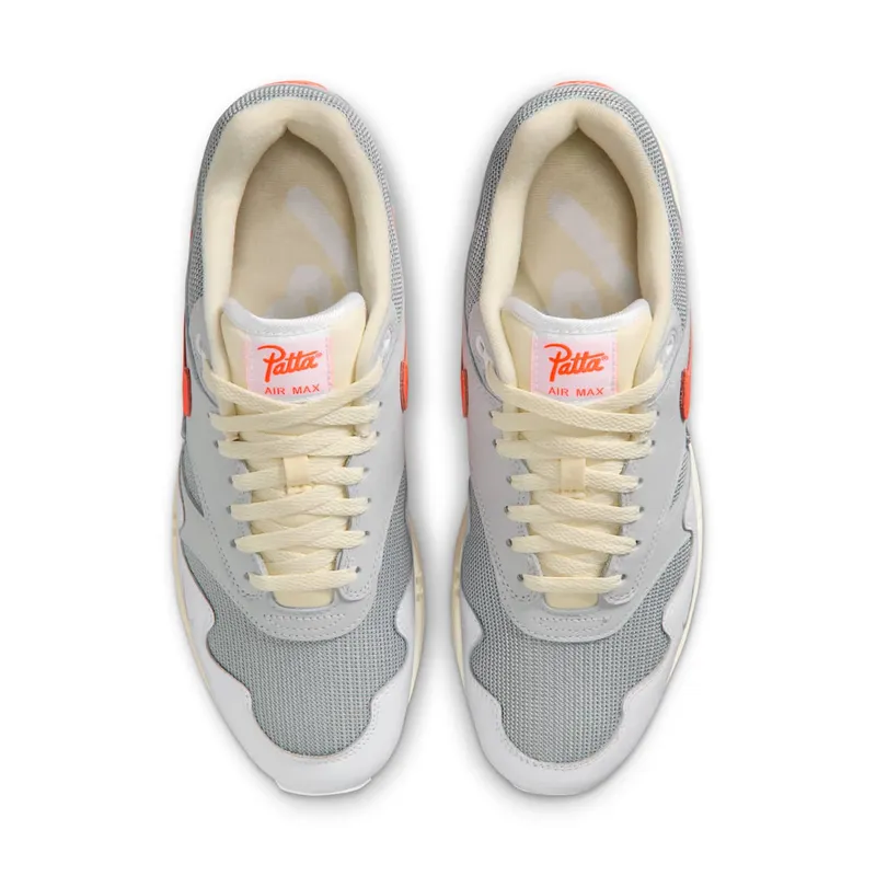 Nike Air Max 1 “Patta Waves White Hyper Crimson (With Bracelet)” (II7055-100)