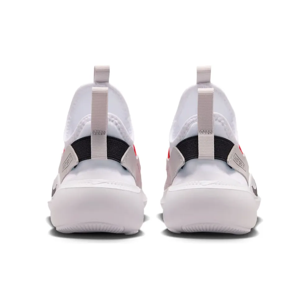 Nike Flex Runner 4 White Safety Orange Black Logo Print (IO9507-100)