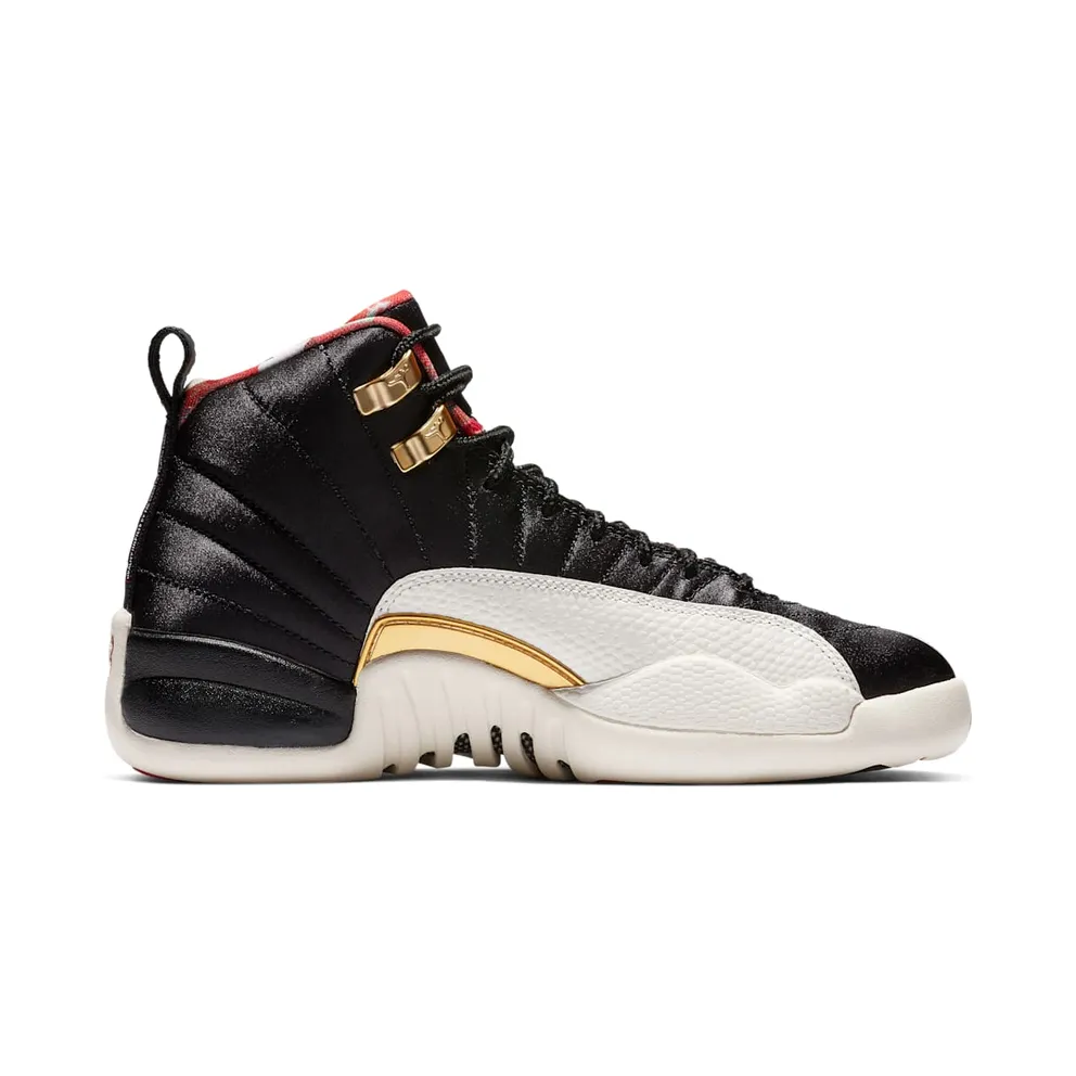 Jordan 12 Retro Chinese New Year 2019 (GS) Black/True Red-Sail-Metallic Gold (BQ6497-006)