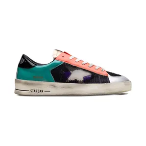 Golden Goose Stardan Lab aus Lackleder und Mesh mit Gummi-Stern “Black” (GMF00370F006973)