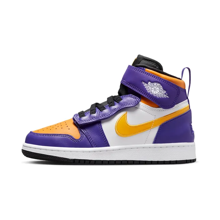 Jordan 1 High FlyEase Lakers “Dark Concord / White / Black / Taxi” (DC7986-517)