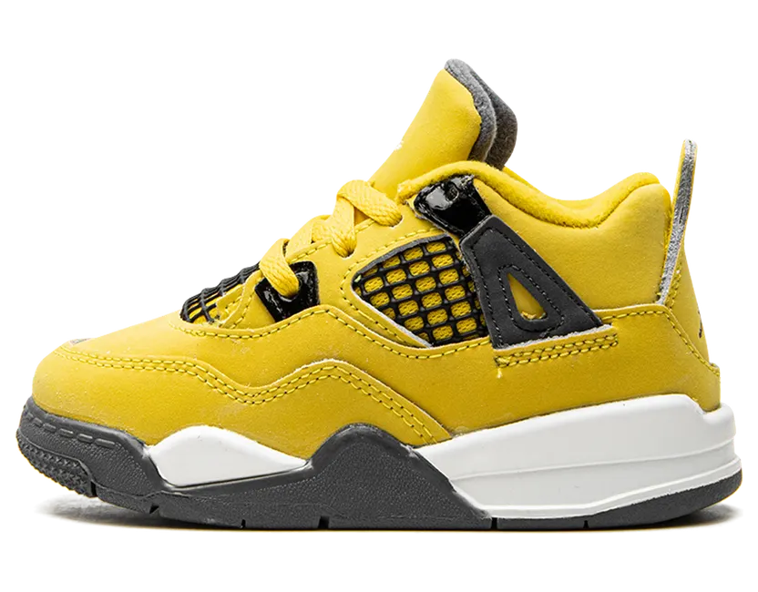 Air Jordan 4 Retro Lightning (TD) (2021) – “Tour Yellow / White-dark Blue Grey” (BQ7670-700)