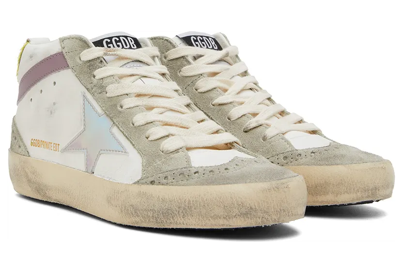 Golden Goose SSENSE Exclusive White & Gray Mid Star Classic Sneakers (GWF00122.F003603.81884) (4)