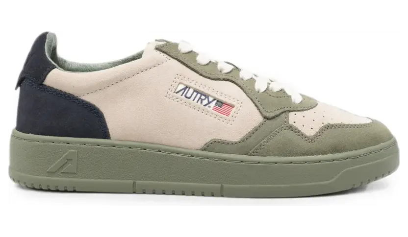 Autry Medalist panelled suede sneakers – Beige (AULMTS42)