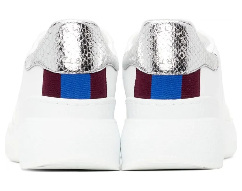 Stella McCartney White Paneled Runner Loop Sneakers (800321N0212) (4)