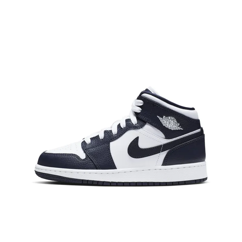 Air Jordan Nike AJ I 1 Mid Obsidian (GS) (2019) (554725-174)