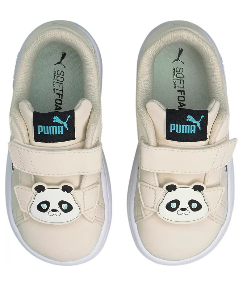 Puma Smash v2 Summer Animals babysneakers Zwart/Wit (368789-02)