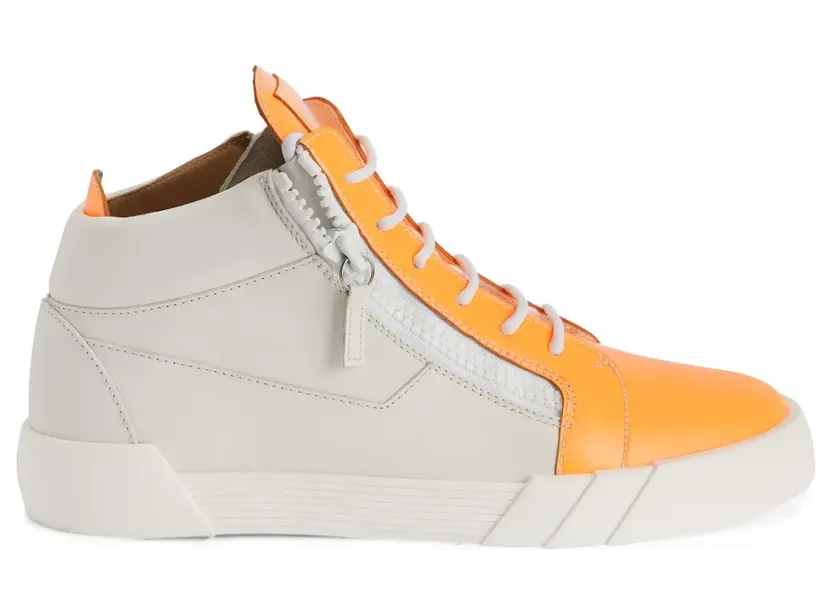 Giuseppe Zanotti Frankie leren sneakers – Oranje (RU00126K29)