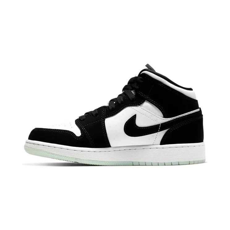 Jordan 1 Mid White Black Teal Tint (GS)