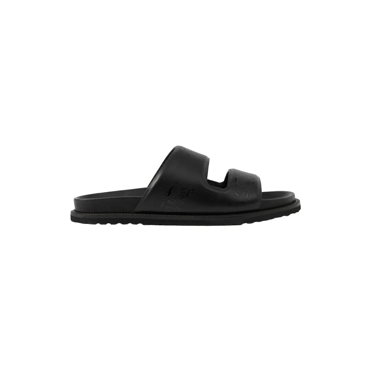 Burberry Embossed EKD Slides Black Leather (80710341)