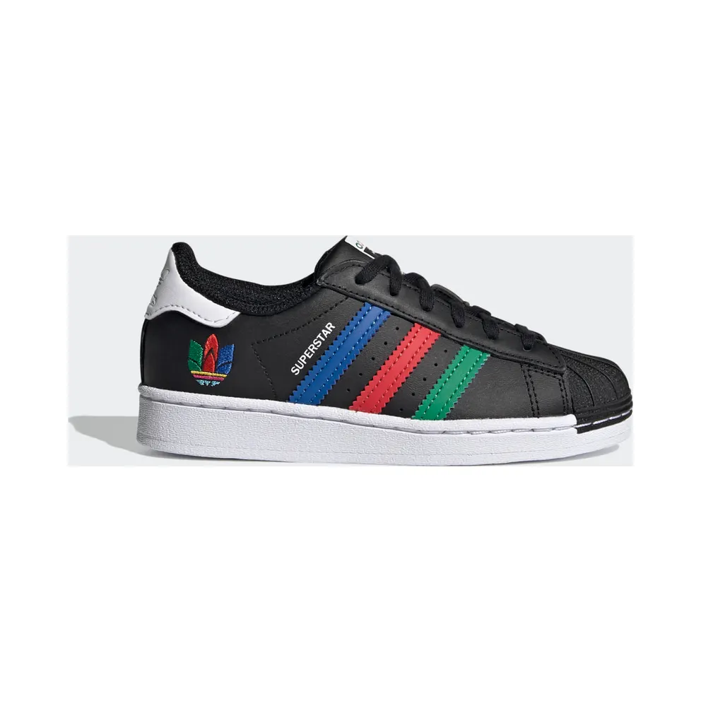 adidas Superstar Schuh Core Black / Green / Cloud White (FW5237)