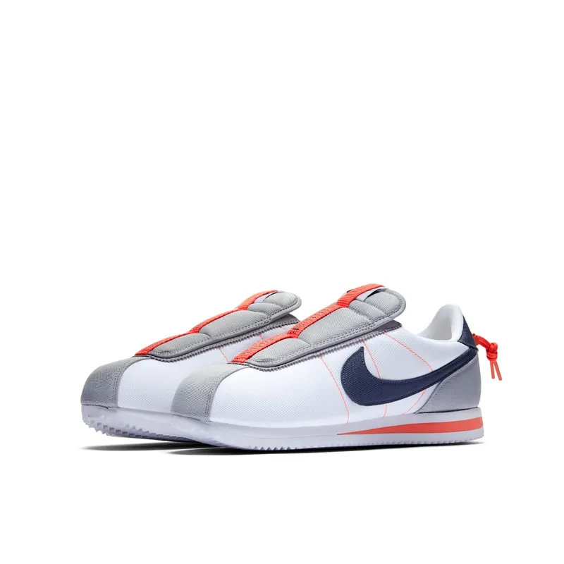 Nike Cortez Basic Slip Kendrick Lamar White White/Thunder Blue-Wolf Grey-Turf Orange (AV2950-100)