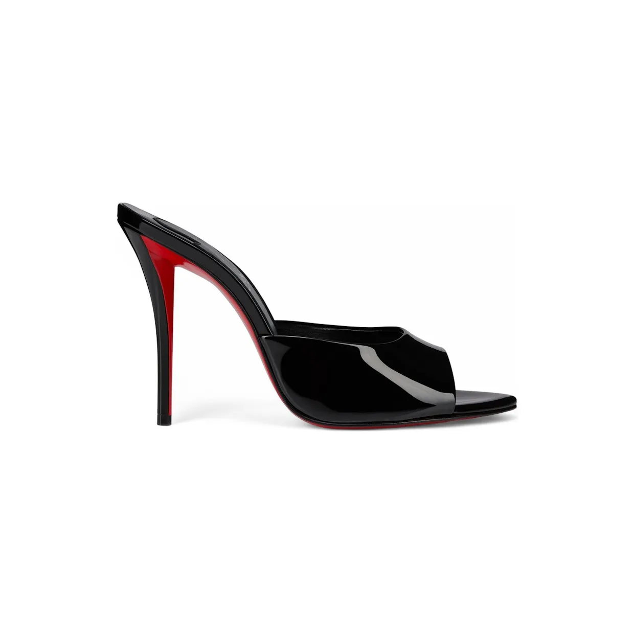 Christian Louboutin Miss Z 100mm Mule Black Patent Calf Leather (1250970B439)