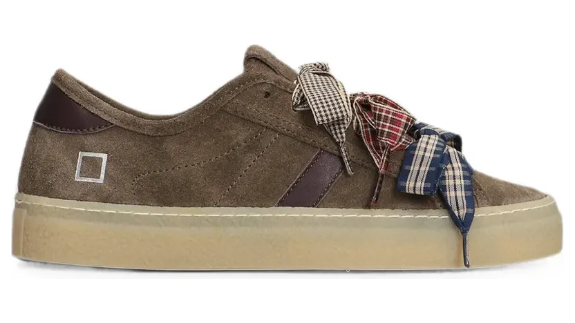 D.A.T.E. Suède sneakers verfraaid met strik – Bruin (W451TESDTA)
