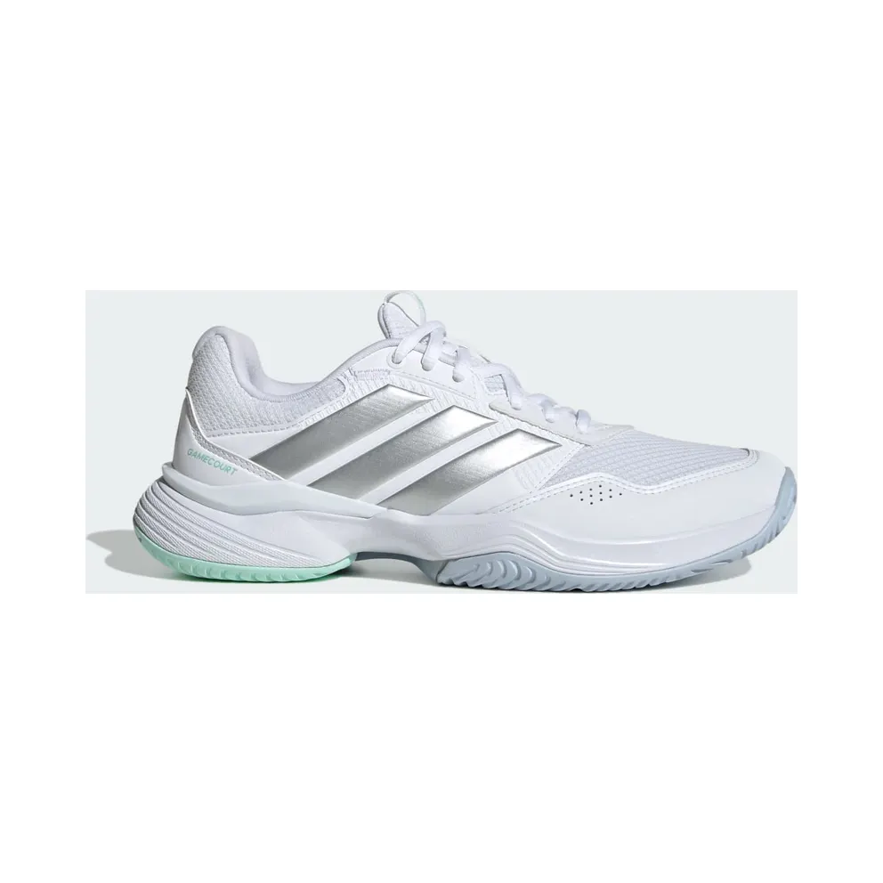 Adidas GameCourt 3 All Court Tennisschuhe Cloud White / Silver Metallic / Ice Blue (KI2864)